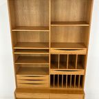Scandinavisch Vintage Eiken Fineren Boekenkast thumbnail 14