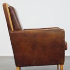 Comfortabele Schapenleren Art Deco Design Fauteuil Met Een Luxe Uitstraling thumbnail 11