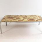 Vintage Salontafel Groot Epoxy Chroom Coffee Table Marble thumbnail 5