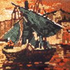 * Jaren 60 Wollen Vintage Schilderij Kunst Werkje Vintage thumbnail 5