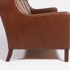 1970’s Danish Modern Cognac Leather Sofa thumbnail 6