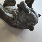 Well Detailed Bronze Bear Coffee Table Frame. thumbnail 6