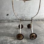 Beautyfull White Patina Iron Serving Trolley 1950’S thumbnail 13