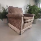 Vintage Taupekleurige Eenzit / Fauteuil / Clubzetel thumbnail 2