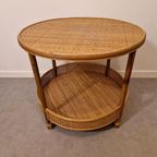 Vintage Bamboe Bijzettafel Salontafel Tafeltje thumbnail 3