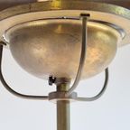 Vintage Art Deco Bol Hanglamp Schoollamp Copper Glas ‘20 thumbnail 8