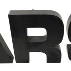 Grote Metalen Letters Cars Zwart Gelakt Reclame Mancave thumbnail 12