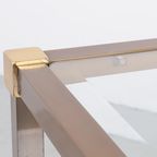 Messing En Glas Consoletafel, 1970s thumbnail 11