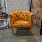 Chesterfield Club Chair - Golden Oak thumbnail 4