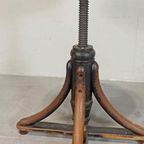 Antieke Bentwood Swivel Pianokruk Krukje thumbnail 7