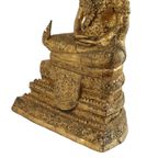 Grote Antieke Bronzen Boeddha 24 Karaat Goud 19De Eeuw Thailand thumbnail 9