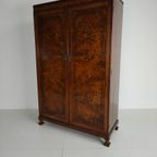 Prachtige Engelse Art Deco-kast Van Wortelnotenhout Van Waring & Gillow – Ca. 1900–1932 thumbnail 12