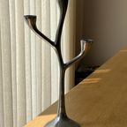 Vintage Italian Branch Aluminum Candlestick thumbnail 3