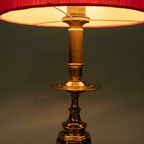 Vintage Messing Tafellamp Rood Brass thumbnail 7