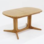 Vintage Deense Ovalen Uitschuifbare Eettafel Tafel Massief Hout thumbnail 4