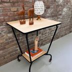 Mid Century Trolley, Vintage Bijzettafel Op Wielen, Side Table thumbnail 5