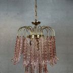 Vintage Kroonluchter – Rosé Leaves – Glas thumbnail 8