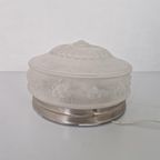 Grote Glazen Vintage Plafondlamp Handgeblazen. thumbnail 2
