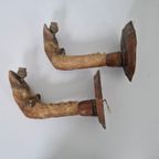 Vintage Hertenpoot Lampen Frans Taxidermy. thumbnail 4