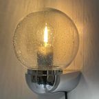 Glashutte Limburg - Chromed Wall Sconce With Glass Top - In Great Condition thumbnail 5