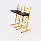 Set Of 2 Italian Height Adjustable Chairs Or Barstools 1980S thumbnail 2