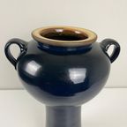 Hoge Bloempot / Vaas Keramiek, Blauw Glazuur Schulze Crinitz thumbnail 4