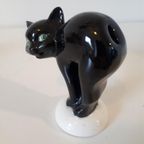 Goebel Porcelein Black Cat Zwarte Kat Beeldje thumbnail 2