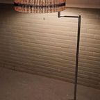 Vintage Slz Zürich Swiss Chroom En Riet Vloerlamp thumbnail 11