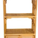 Vintage Bamboe Rotan Kast | Boogkast Rotan Bamboe thumbnail 2
