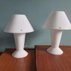 Paire De Lampes Peill & Putzler En Opaline Blanche, 1970-80 thumbnail 3