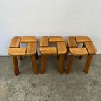 3x Vintage Design Kruk - Fins - Grenen - Olof Ottolin thumbnail 7