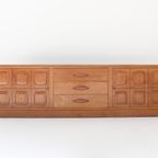 Vintage Brutalist Teak Houten Dressoir Jaren 60 thumbnail 11