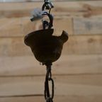 Plafondlamp Met Gips, Glas En Metaal thumbnail 5