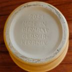 Vintage Bloempot Germany Glasur Keramik Pastel Oranje Geel thumbnail 4