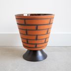 Terracotta Keramiek Bloempot Met Tulpvoet - Vintage thumbnail 3