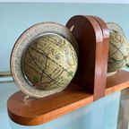 2X Vintage Boekensteunen Wereldbol Globe thumbnail 5