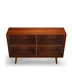 Deens Design Lage Teak Vitrinekast Met Originele Glazen Deuren, 1960S thumbnail 5