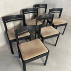 6X Vintage 1970’S Brutalist Eetkamerstoelen thumbnail 2