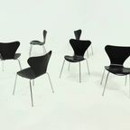 Set Of 6 Butterfly Chairs Model 3107 By Arne Jacobsen For Fritz Hansen 1990s thumbnail 10
