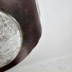 Vintage Hanglamp Uit Denemarken Koper En Glas thumbnail 9