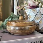 Opbergdoos Rond Handmade Hout Vintage thumbnail 5