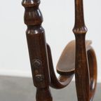 Prachtige Antieke Houten Design Stoel Van Mundus Voor Thonet Met Armleuningen thumbnail 16