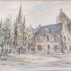 Georges Tahon - Aquarel - Nieuwpoort thumbnail 3