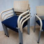 5 X Postmoderne Memphis Stijl Armstoelen/ Vergaderstoelen Door Arge2 Voor Wiesner Hager, 1980S thumbnail 25