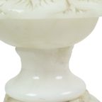 Vintage Verlichte Bijzettafel Zuil Pilaar Lamp Albast Natuursteen thumbnail 10