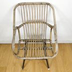 Vintage, Boho Mid Century Rieten Rotan Kinder Stoel. 1 thumbnail 4