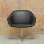 Zgan! Zwarte Leren Walter Knoll Turtle Design Draaifauteuil thumbnail 2