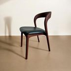 Houten Eetkamerstoel Met Zwart Leder (Meerdere In Stock) thumbnail 8