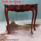 Antieke Octagonale Salon- Of Bijzettafel Met Oosterse Accent thumbnail 12