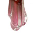 Paarse Roze Tafellamp Kristal Val Saint Lambert Swirl Jaren 60 thumbnail 14